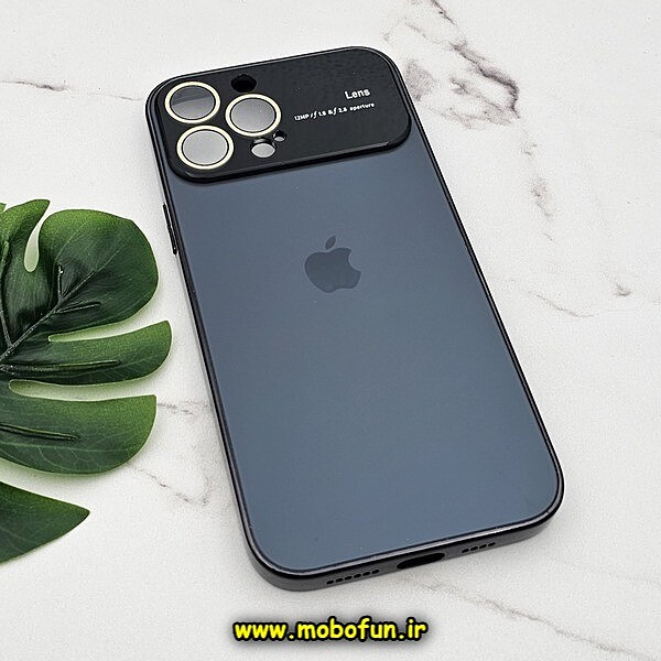 قاب گوشی iPhone 13 Pro Max آیفون مدل PVD اورجینال ضد خش پشت گلس شیشه ای Camera Lens محافظ لنز دار مشکی گرافیت کد 595