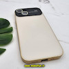 قاب گوشی iPhone 14 آیفون مدل PVD اورجینال ضد خش پشت گلس شیشه ای Camera Lens محافظ لنز دار طلایی کد 99