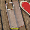 قاب گوشی iPhone 14 Pro آیفون طرح طلقی شیشه ا شفاف اورجینال NEW CASE سری BAND اکلیلی فلزی طلقی شفاف صورتی کد 177