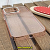 قاب گوشی iPhone 14 Pro آیفون طرح طلقی شیشه ا شفاف اورجینال NEW CASE سری BAND اکلیلی فلزی طلقی شفاف صورتی کد 177