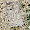 قاب گوشی iPhone 14 Pro آیفون طرح طلقی شیشه ای Camera Lens شفاف اورجینال KAOU سری الکتروپلیتینگ طلقی شفاف رنگ آبی سیرا کد 179