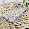 قاب گوشی iPhone 14 Pro آیفون طرح طلقی شیشه ای Camera Lens شفاف اورجینال KAOU سری الکتروپلیتینگ طلقی شفاف رنگ آبی سیرا کد 179