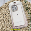 قاب گوشی iPhone 14 Pro آیفون طرح طلقی شیشه ای Camera Lens شفاف اورجینال KAOU سری الکتروپلیتینگ طلقی شفاف رنگ طلایی کد 181