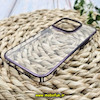 قاب گوشی iPhone 14 Pro آیفون طرح طلقی شیشه ای Camera Lens شفاف اورجینال KAOU سری الکتروپلیتینگ طلقی شفاف رنگ بنفش کد 182