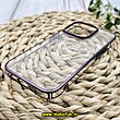 قاب گوشی iPhone 14 Pro آیفون طرح طلقی شیشه ای Camera Lens شفاف اورجینال KAOU سری الکتروپلیتینگ طلقی شفاف رنگ بنفش کد 182