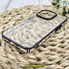 قاب گوشی iPhone 14 Pro آیفون طرح طلقی شیشه ای Camera Lens شفاف اورجینال KAOU سری الکتروپلیتینگ طلقی شفاف رنگ مشکی کد 183