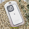 قاب گوشی iPhone 14 Pro آیفون طرح طلقی شیشه ای Camera Lens شفاف اورجینال KAOU سری الکتروپلیتینگ طلقی شفاف رنگ مشکی کد 183