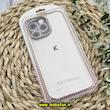 قاب گوشی iPhone 14 Pro Max آیفون طرح طلقی شیشه ای Camera Lens شفاف اورجینال KAOU سری الکتروپلیتینگ طلقی شفاف رنگ طلایی کد 252