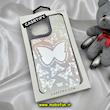 قاب گوشی iPhone 14 Pro Max آیفون پشت گلس آینه ای اورجینال CASETIFY طرح پروانه کیوت محافظ لنزدار مشکی کد 257