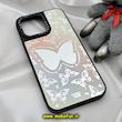 قاب گوشی iPhone 14 Pro Max آیفون پشت گلس آینه ای اورجینال CASETIFY طرح پروانه کیوت محافظ لنزدار مشکی کد 257