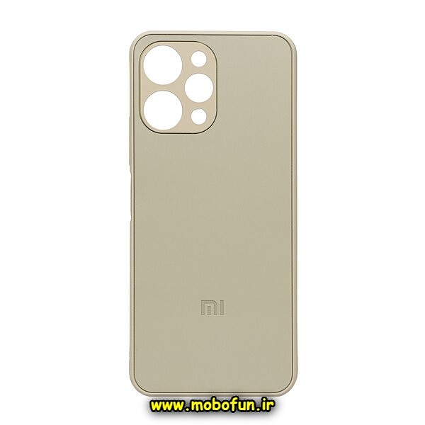 قاب گوشی Redmi 12 شیائومی مدل PVD ضد خش پشت گلس شیشه ای محافظ لنز دار نسکافه ای کد 24