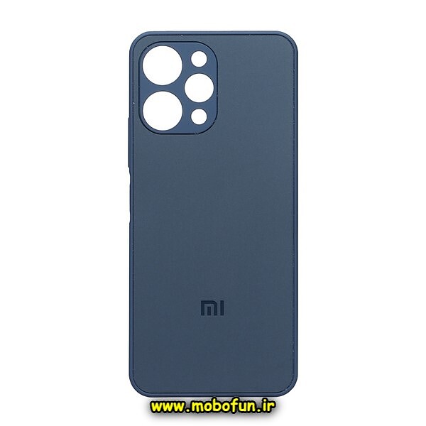 قاب گوشی Redmi 12 شیائومی مدل PVD ضد خش پشت گلس شیشه ای محافظ لنز دار سرمه ای کد 25