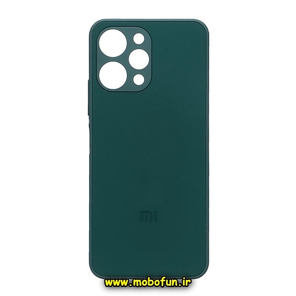 قاب گوشی Redmi 12 شیائومی مدل PVD ضد خش پشت گلس شیشه ای محافظ لنز دار سبز کد 27