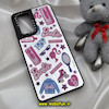 قاب گوشی Redmi Note 10 Pro - Redmi Note 10 Pro Max شیائومی پشت گلس آینه ای اورجینال CASETIFY طرح باربی Barbie محافظ لنزدار مشکی کد 722