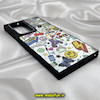 قاب گوشی Galaxy S22 Ultra سامسونگ پشت گلس آینه ای اورجینال CASETIFY طرح ایموجی و استیکر محافظ لنزدار مشکی کد 358