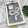 قاب گوشی Galaxy S23 Ultra سامسونگ پشت گلس آینه ای اورجینال CASETIFY طرح مار SNAKE محافظ لنزدار مشکی کد 244