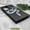 قاب گوشی Galaxy S23 Ultra سامسونگ پشت گلس آینه ای اورجینال CASETIFY طرح مار SNAKE محافظ لنزدار مشکی کد 244