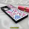 قاب گوشی Galaxy S23 Ultra سامسونگ پشت گلس آینه ای اورجینال CASETIFY طرح باربی Barbie محافظ لنزدار مشکی کد 245