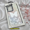 قاب گوشی Galaxy S23 Ultra سامسونگ پشت گلس آینه ای اورجینال CASETIFY طرح پروانه کیوت محافظ لنزدار مشکی کد 247