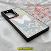قاب گوشی Galaxy S23 Ultra سامسونگ پشت گلس آینه ای اورجینال CASETIFY طرح پروانه کیوت محافظ لنزدار مشکی کد 247