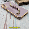 قاب گوشی Galaxy A14 4G - Galaxy A14 5G سامسونگ طرح مای کیس گلد لاین لاکچری دستبندی نگین دار مرواریدی بنفش کد 553