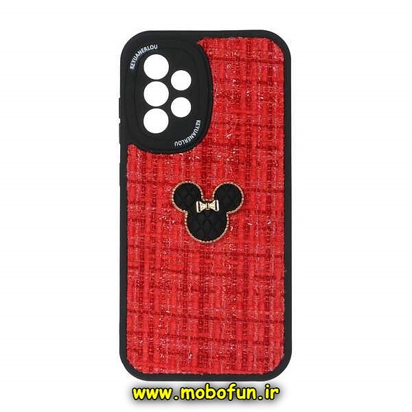 قاب گوشی Galaxy A33 5G سامسونگ طرح ژله ای پارچه ای عروسکی مینی موس Minnie Mouse قرمز کد 547