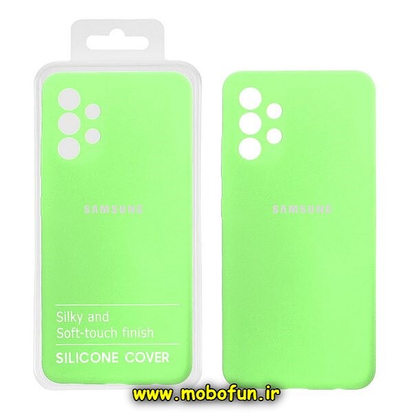 قاب گوشی Galaxy A33 5G سامسونگ سیلیکونی اورجینال پاک کنی درجه یک زیربسته محافظ لنز دار فسفری کد 562