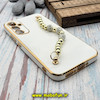 قاب گوشی Galaxy A34 5G سامسونگ طرح مای کیس گلد لاین لاکچری دستبندی نگین دار مرواریدی سفید کد 454