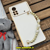 قاب گوشی Poco X4 Pro 5G شیائومی طرح مای کیس گلد لاین لاکچری دستبندی نگین دار مرواریدی سفید کد 670