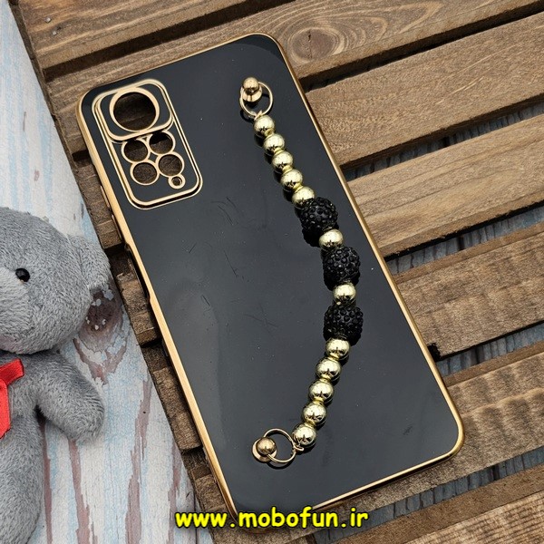 قاب گوشی Redmi Note 11 Pro 4G Global - Redmi Note 11 Pro 5G Global - Redmi Note 11E Pro 5G - Redmi Note 12 Pro 4G شیائومی طرح مای کیس گلد لاین لاکچری دستبندی نگین دار مرواریدی مشکی کد 685