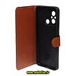 کیف گوشی Redmi 12C - Poco C55 - Redmi 11A شیائومی مگنتی پال پرایم Pal Prime طرح چرم کتابی محافظ لنزدار عسلی کد 296