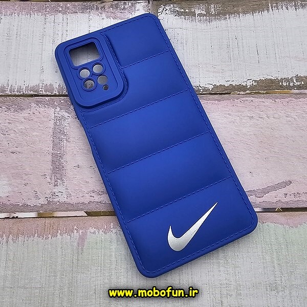 قاب گوشی Redmi Note 11 Pro 4G Global - Redmi Note 11 Pro 5G Global - Redmi Note 11E Pro 5G - Redmi Note 12 Pro 4G شیائومی سیلیکون ژله ای پافر PC زیر بسته محافظ لنز دار طرح نایکی NIKE رنگ آبی کاربنی کد 694