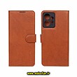 کیف گوشی Redmi Note 12 4G شیائومی مگنتی پال پرایم Pal Prime طرح چرم کتابی محافظ لنزدار عسلی کد 279