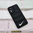 قاب گوشی Redmi Note 12S شیائومی سیلیکون ژله ای پافر PC زیر بسته محافظ لنز دار طرح نایکی NIKE رنگ مشکی کد 78