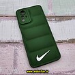 قاب گوشی Redmi Note 12S شیائومی سیلیکون ژله ای پافر PC زیر بسته محافظ لنز دار طرح نایکی NIKE رنگ سبز کد 80