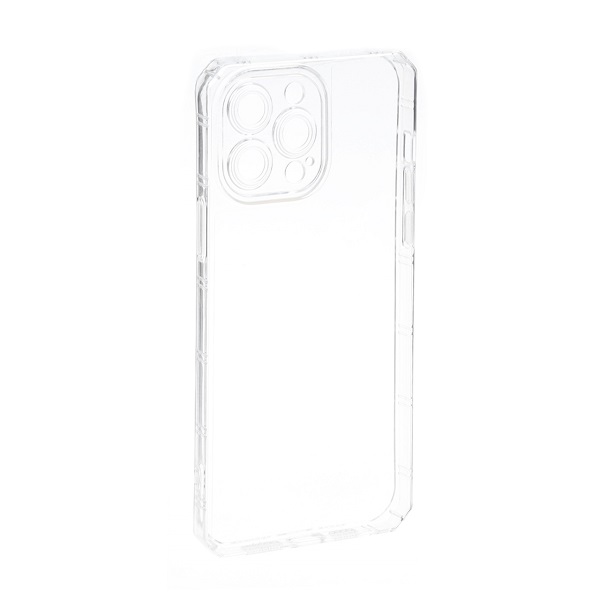 قاب گوشی iPhone 14 Pro Max آیفون طرح ژله ای شفاف بی رنگ ایربگ دار کپسولی محافظ لنز دار کد E12-170866