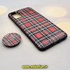قاب گوشی Galaxy A02S - Galaxy A03S سامسونگ فانتزی سوزنی برجسته پاپ سوکت دار باربری قرمز BURBERRY کد 383