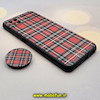 قاب گوشی Galaxy A22 5G سامسونگ فانتزی سوزنی برجسته طرح باربری BURBERRY قرمز پاپ سوکت دار محافظ لنزدار کد 340
