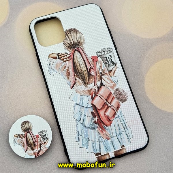 قاب گوشی iPhone 11 Pro Max آیفون فانتزی سوزنی برجسته طرح دخترونه پاپ سوکت دار کد 626