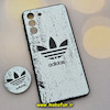 قاب گوشی Galaxy S21 FE سامسونگ فانتزی سوزنی برجسته طرح آدیداس adidas پاپ سوکت دار محافظ لنزدار کد 580