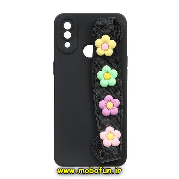 قاب گوشی Galaxy A10S سامسونگ طرح لاکچری دستبندی عروسکی برجسته مشکی محافظ لنز دار کد 673