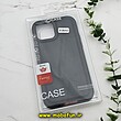 قاب گوشی iPhone 12 Pro Max آیفون سیلیکونی ژله ای پافر PC پفکی مشکی کد 726