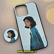 قاب گوشی iPhone 13 Pro آیفون فانتزی سوزنی برجسته طرح دخترونه پاپ سوکت دار کد 423