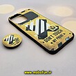 قاب گوشی iPhone 13 Pro Max آیفون فانتزی سوزنی برجسته طرح OFF-WHITE پاپ سوکت دار کد 610