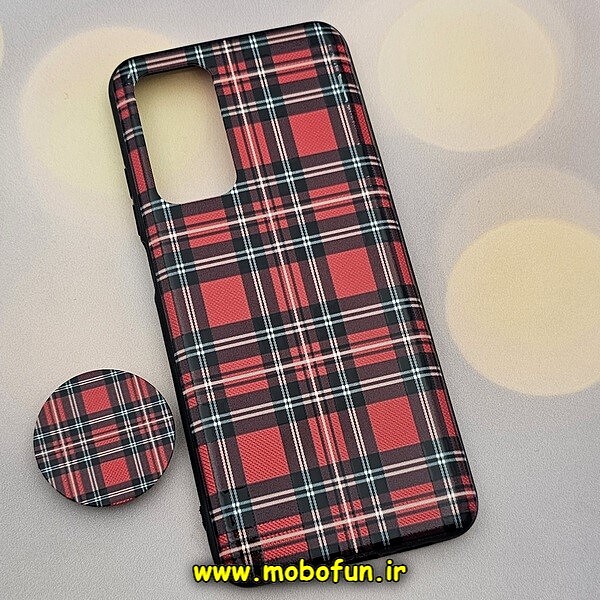 قاب گوشی Mi 10T - Mi 10T Pro شیائومی فانتزی سوزنی برجسته طرح باربری BURBERRY قرمز پاپ سوکت دار کد 185