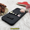 قاب گوشی iPhone 11 آیفون طرح سیلیکونی ژله ای سه بعدی برجسته عروسکی محافظ لنز دار پام پام مشکی کد E40-171041