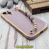 قاب گوشی iPhone 11 Pro Max آیفون طرح مای کیس گلد لاین لاکچری دستبندی نگین دار مرواریدی بنفش کد 640