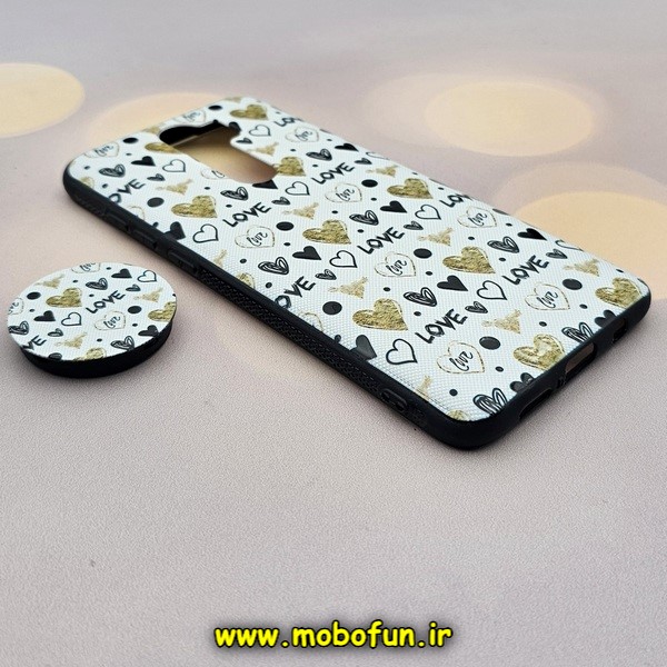 قاب گوشی Redmi Note 8 Pro شیائومی فانتزی سوزنی برجسته طرح قلبی LOVE پاپ سوکت دار کد 797