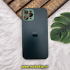 قاب گوشی iPhone 12 Pro Max آیفون مدل PVD ضد خش پشت گلس شیشه ای محافظ لنز دار سبز تیره کد 731