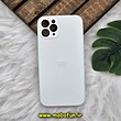قاب گوشی iPhone 13 Pro Max آیفون مدل PVD ضد خش پشت گلس شیشه ای محافظ لنز دار سفید کد 616